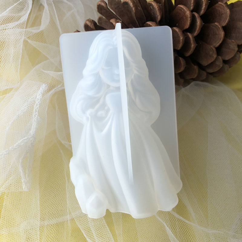 Soap Making Guide For Beginners - 3D น่ารักเจ้าหญิงซิลิโคนเทียนแม่พิมพ์ Angel สาวสบู่เรซิ่นพลาสเตอร์ทําแม่พิมพ์ DIY มนุษย์ช็อกโกแลตเบเกอรี่เครื่องมือตกแต่งบ้านของขวัญ