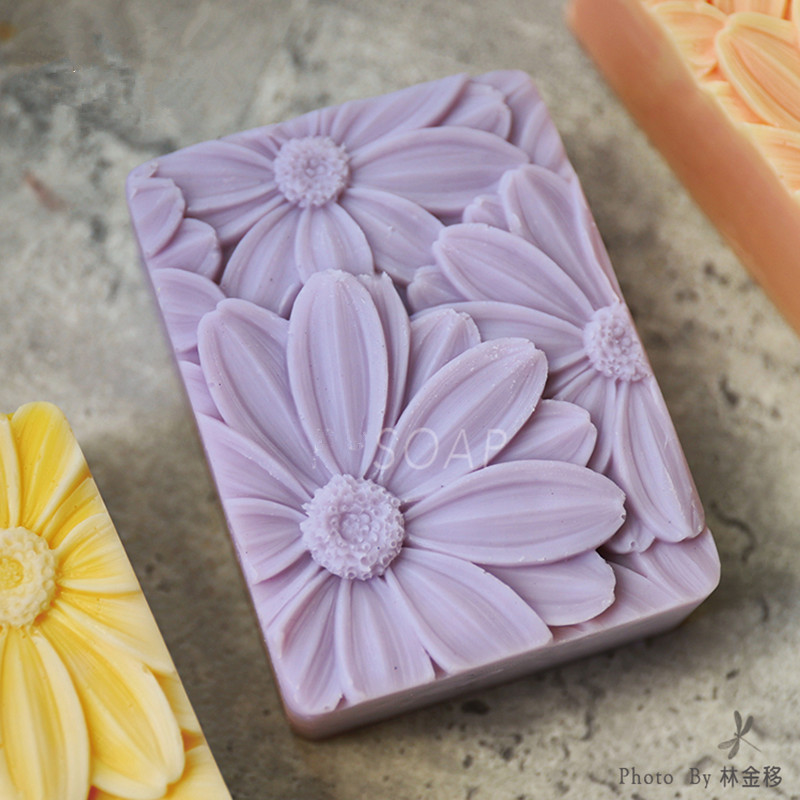Soap Making Guide For Beginners - ใหม่ล่าสุด!! !3d Elegant Sunflower สบู่แม่พิมพ์สี่เหลี่ยมผืนผ้าซิลิโคนสบู่ทําแม่พิมพ์ DIY