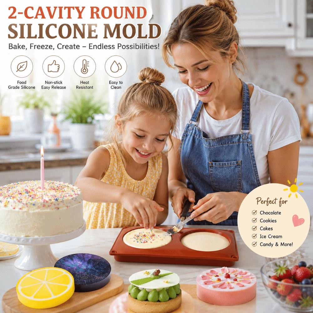 Soap Making Guide For Beginners - แม่พิมพ์อบซิลิโคนรูปทรงกระบอกขนาดใหญ่ แม่พิมพ์ซิลิโคนทรงกลมแบบไม่ติด DIY อุปกรณ์ครัว แม่พิมพ์ทำสบู่ แม่พิมพ์ทำขนมหวาน