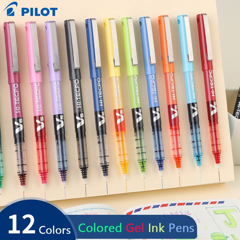 Pilot Pen V5 - ปากกาโรลเลอร์บอลหมึกเหลว Pilot V5, ดีไซน์สวยงาม 12 สี