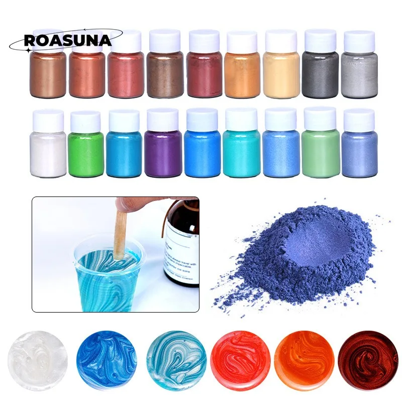 Oxide Pigment Soap - 24 สี Mica ผงไข่มุกสําหรับอีพ็อกซี่เรซิ่น,สบู่,เทียน, chameleon ผง