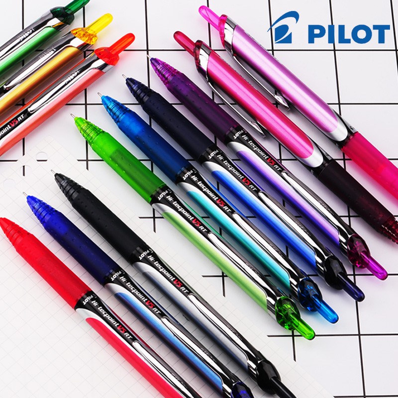 Pilot Pen V5 - 1ชิ้นญี่ปุ่นปากกาหมึกเจลสีนักบิน BXRT-V5 0.5มม. ปากกาน้ำความจุสูงเครื่องเขียนหมึกเขียนเรียบอุปกรณ์การเรียน