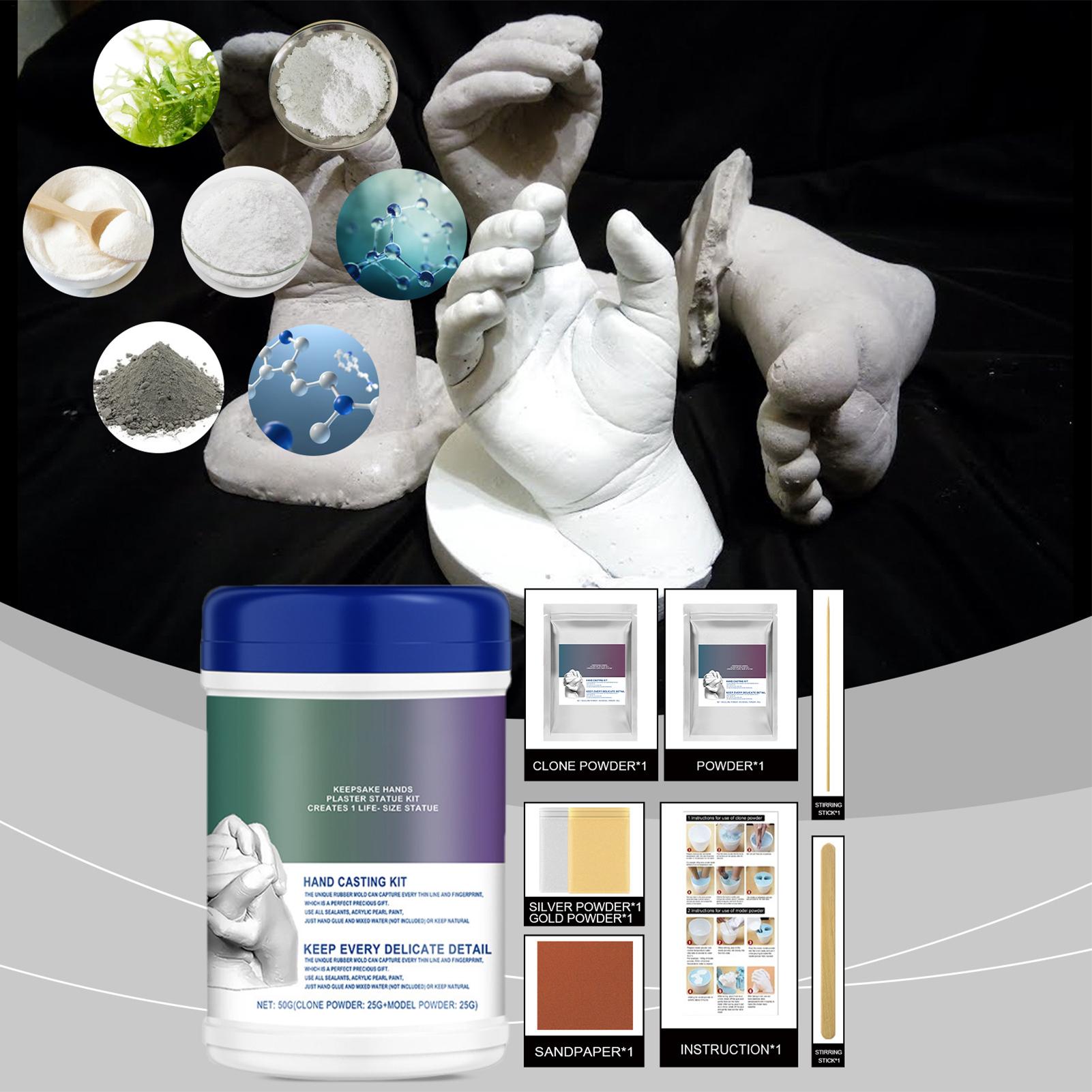 Soap Making Guide For Beginners - ชุดอุปกรณ์หล่อรอยมือและเท้าเด็ก วัสดุทำสบู่ ปูนปลาสเตอร์สำหรับงานฝีมือ เหมาะสำหรับเด็กเล็ก เด็กโต คู่รัก