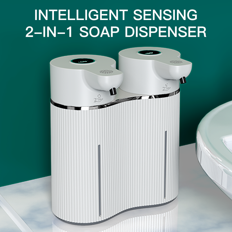 Soap Making Machine At Home - Double-HEAD Touchless โฟม/เจลอินฟราเรดเหนี่ยวนําไฟฟ้าอัตโนมัติ Senor เครื่องจ่ายสบู่ติดผนังมือซักผ้าปั๊มเครื่อง